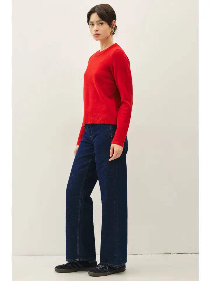 Whitney Wool Blended Crewneck Sweater