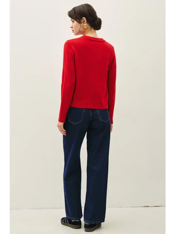 Whitney Wool Blended Crewneck Sweater