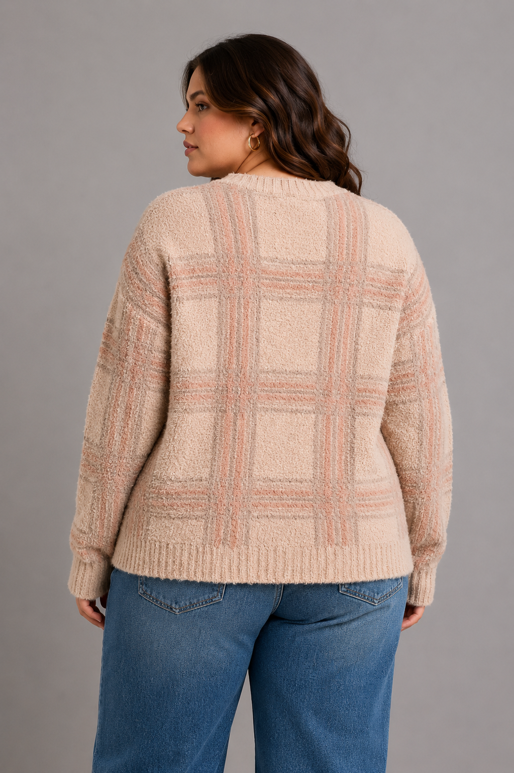 Parker Plaid Knit Sweater - Plus Size