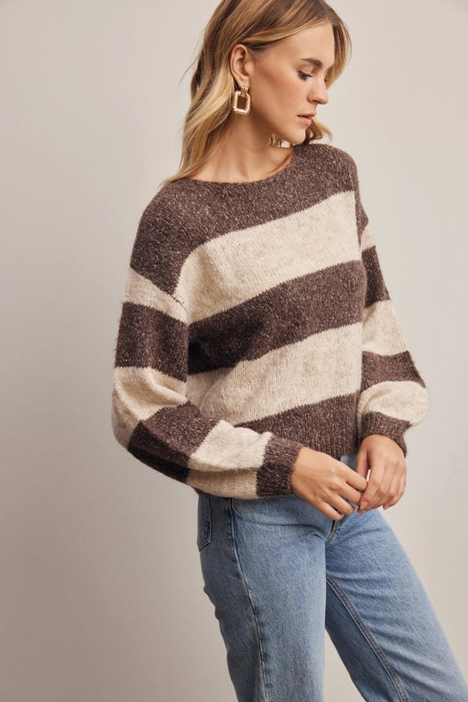 Sia Stripe Knit Sweater