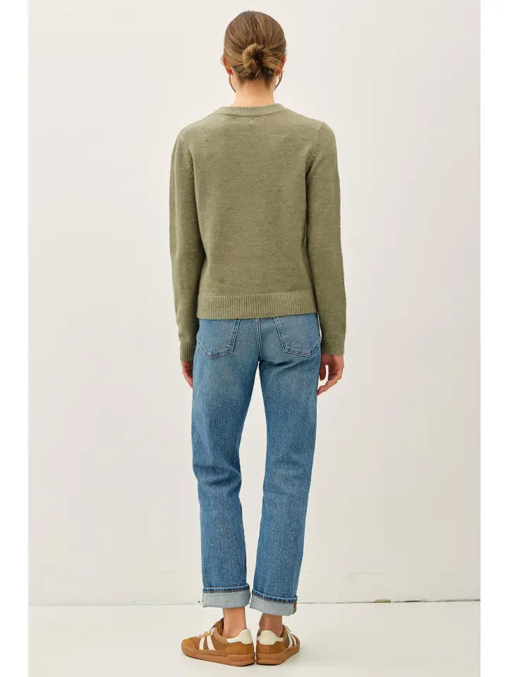 Whitney Wool Blended Crewneck Sweater