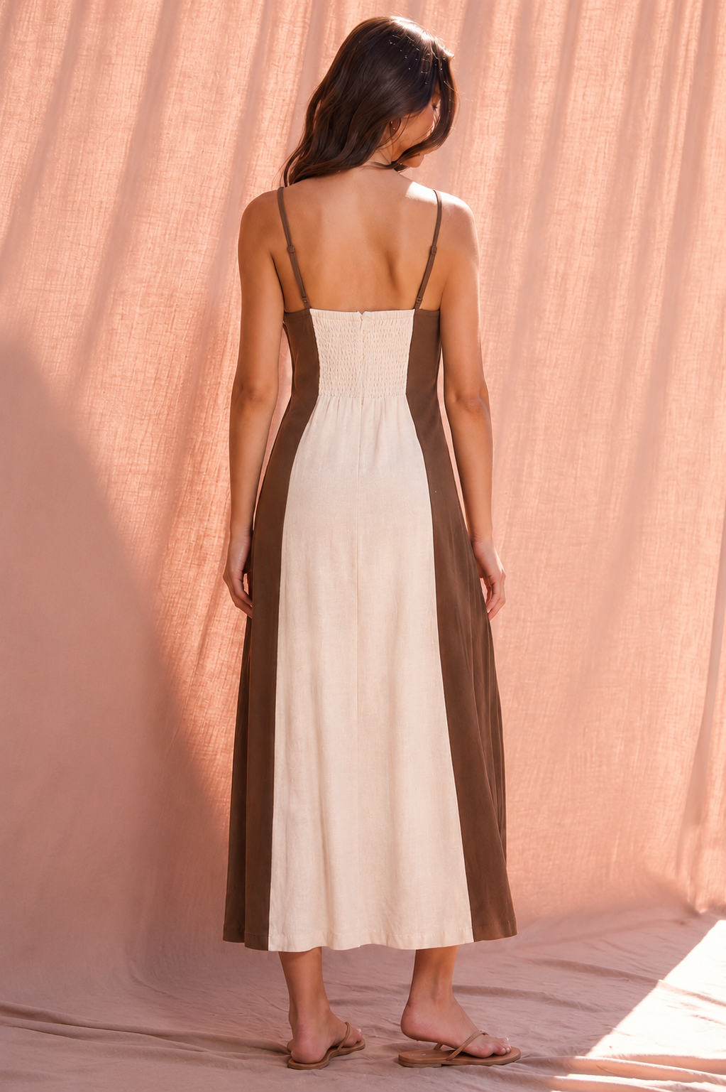 Leah Contrast Trim Midi Dress