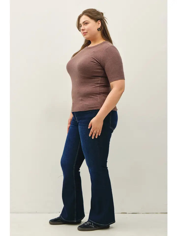 Sophia Soft Short Sleeve Top - Plus Size