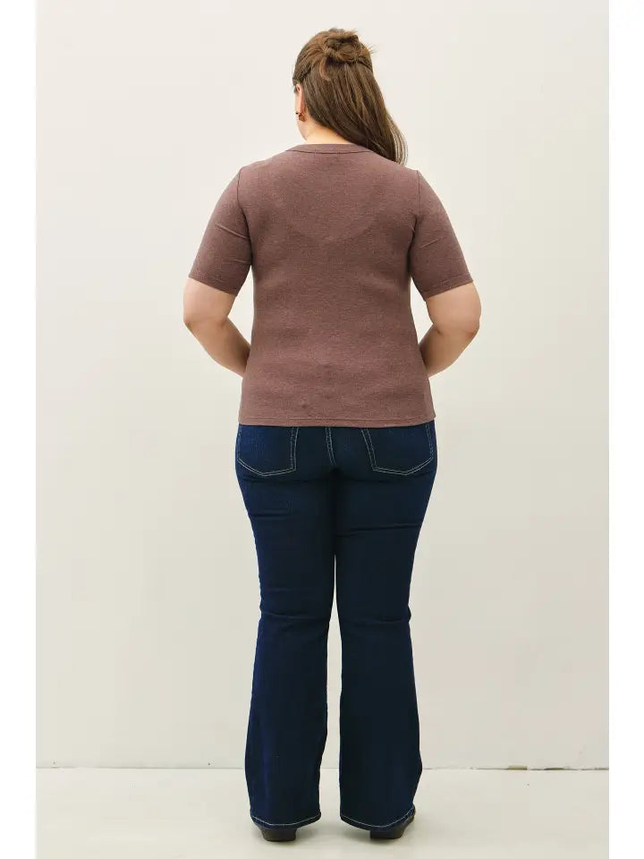 Sophia Soft Short Sleeve Top - Plus Size