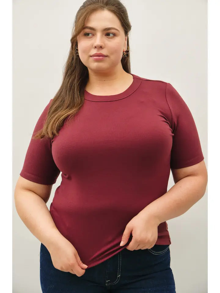 Sophia Soft Short Sleeve Top - Plus Size