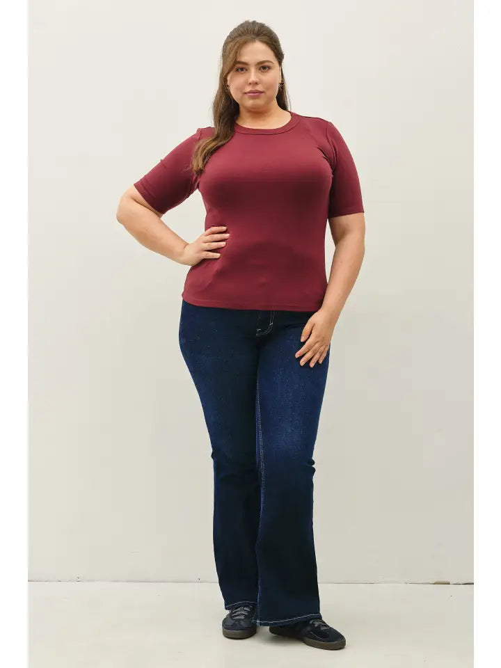 Sophia Soft Short Sleeve Top - Plus Size