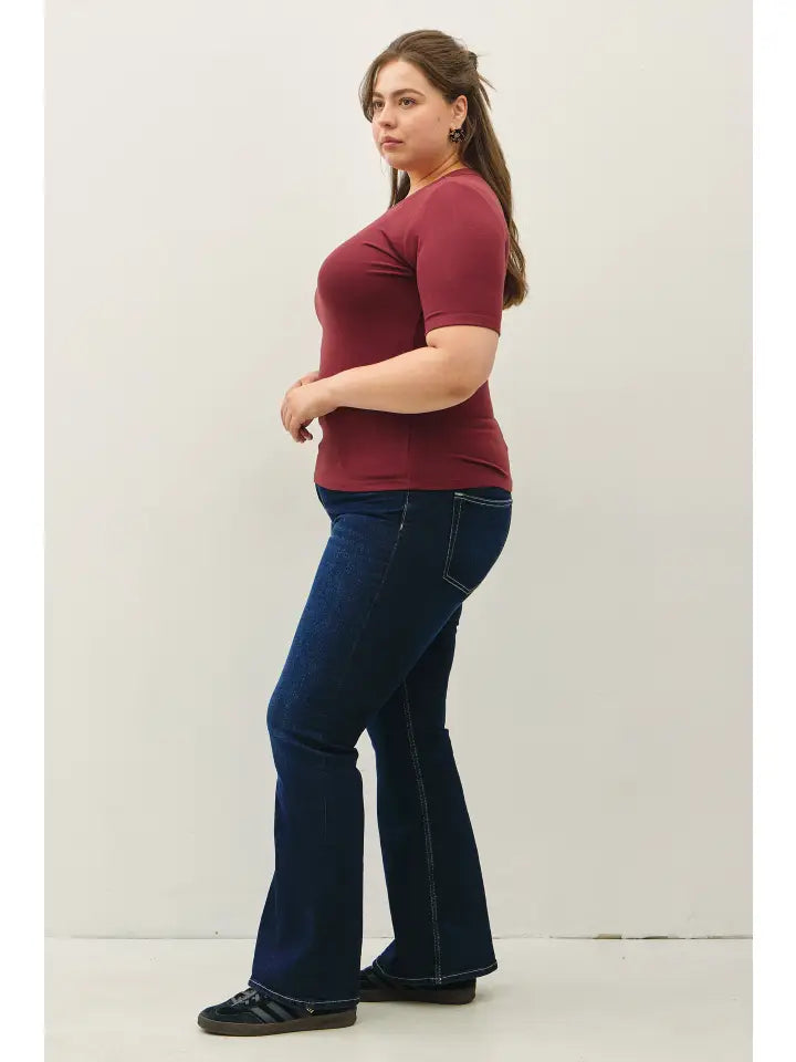 Sophia Soft Short Sleeve Top - Plus Size